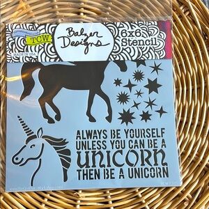 Unicorn Stencil unopened packet
